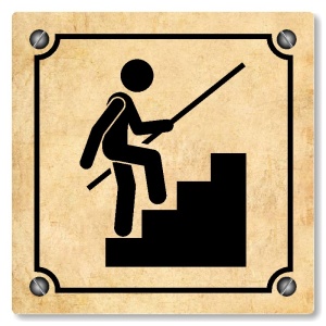 Schodiště, 148x148mm, pergamen, Kansas